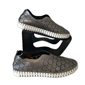 Ilse Jacobsen Tulip gray leather shoes sz 40